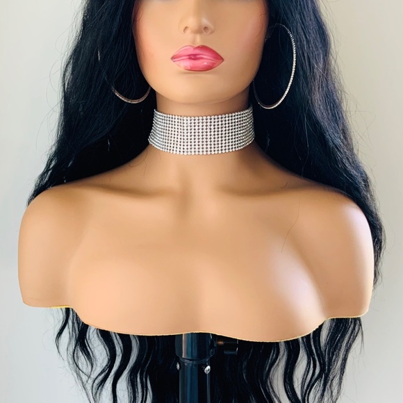 Long Black Loose Wave Premium Fiber Lace Front Wig for Daily Wear/Cosplay/Events - Picture 10 of 12